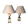 Paire de lampes oeufs style Hollywood Regency