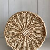Wicker basket, waste paper basket with lid