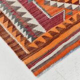 Vintage Burgundy Persian Kilim Runner Rug,, 98x235Cm