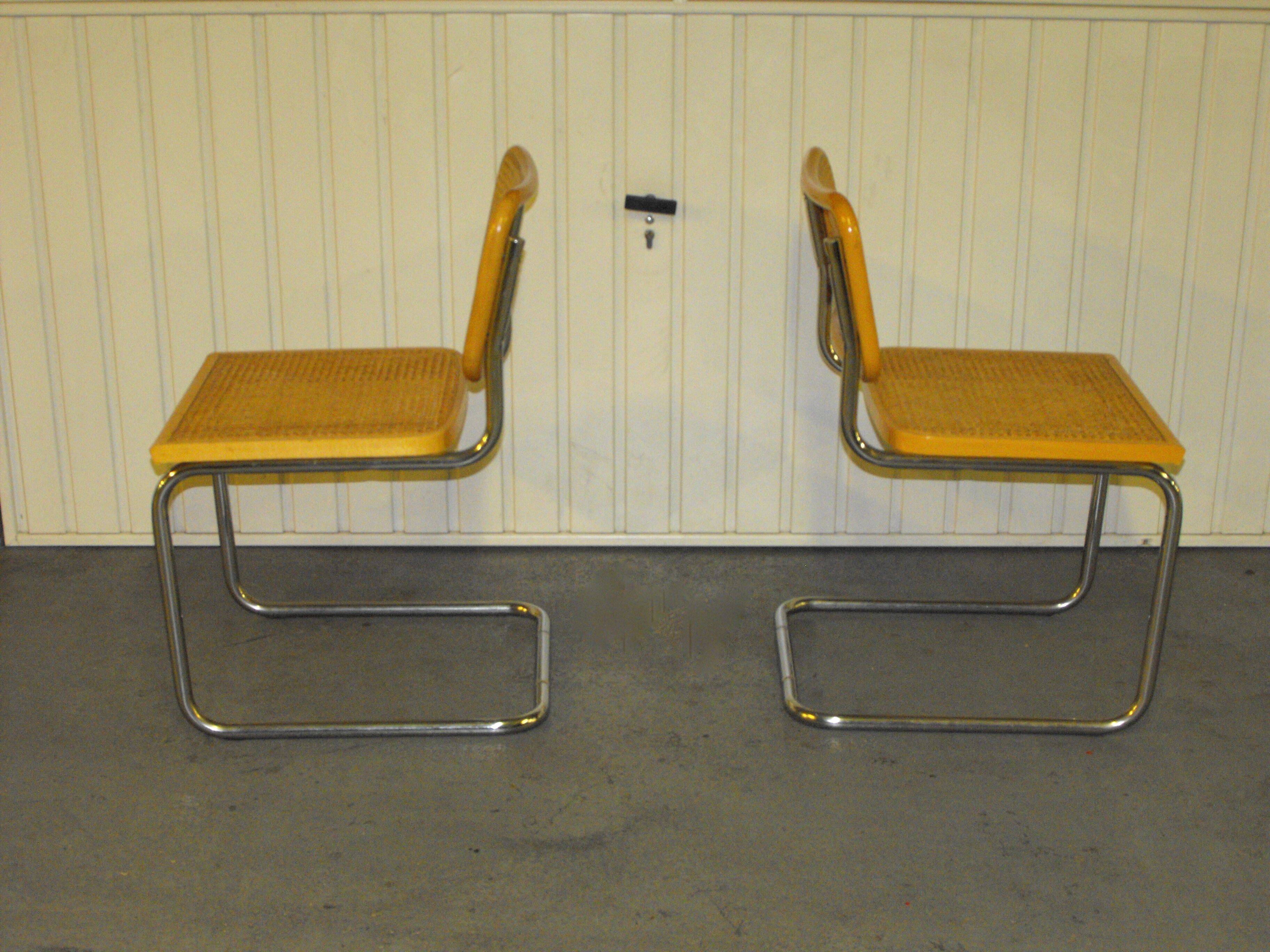 Lot of 2 chairs Model B32 by Marcel Breuer 80s