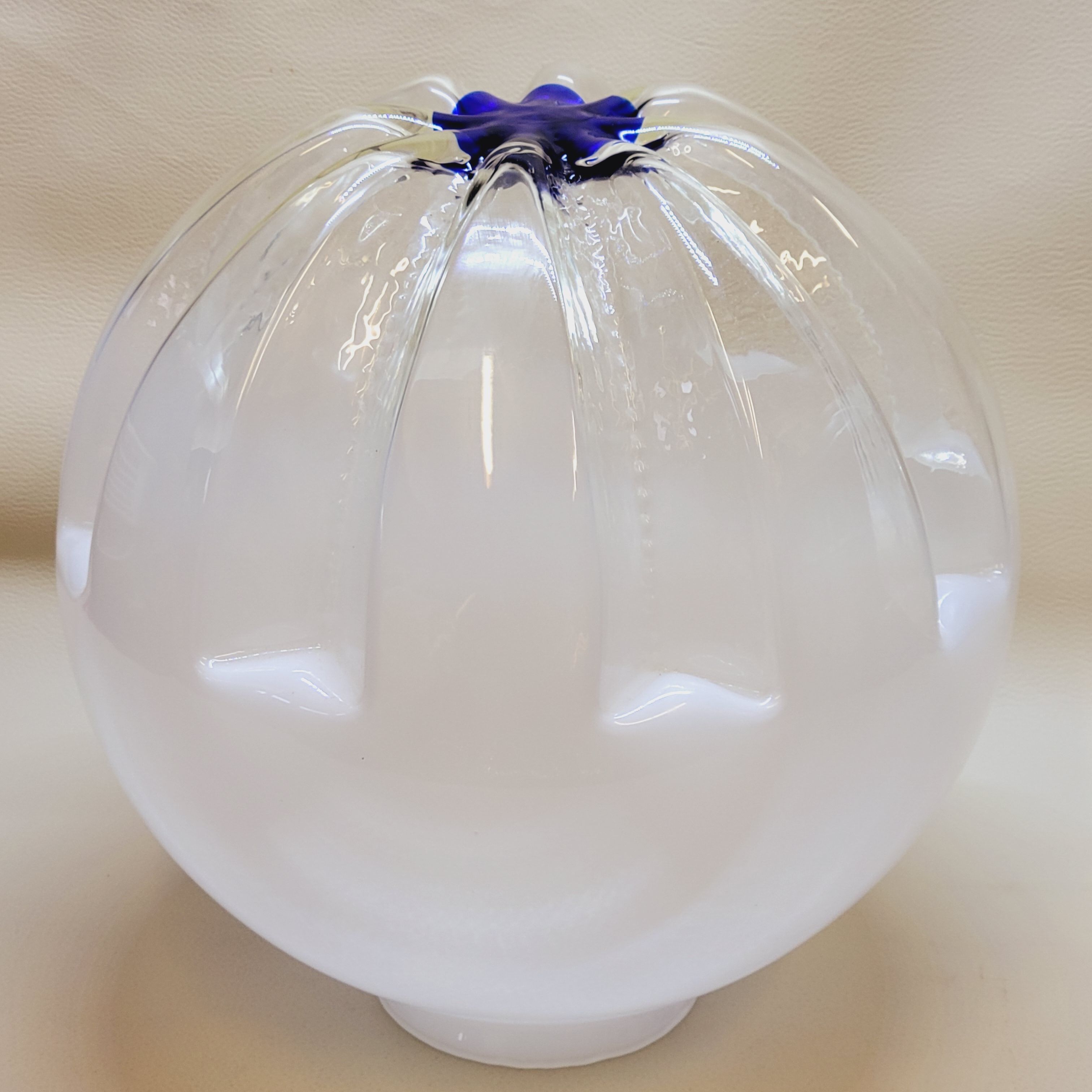 Globe Boule Pour Suspension Ou Lampe Lampadaire Vintage Mazzega Italie 1970 30cm