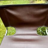 Leather designer chair - Biscia model - Pascal Mourgue