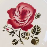 8 flat plates badonviller rose red