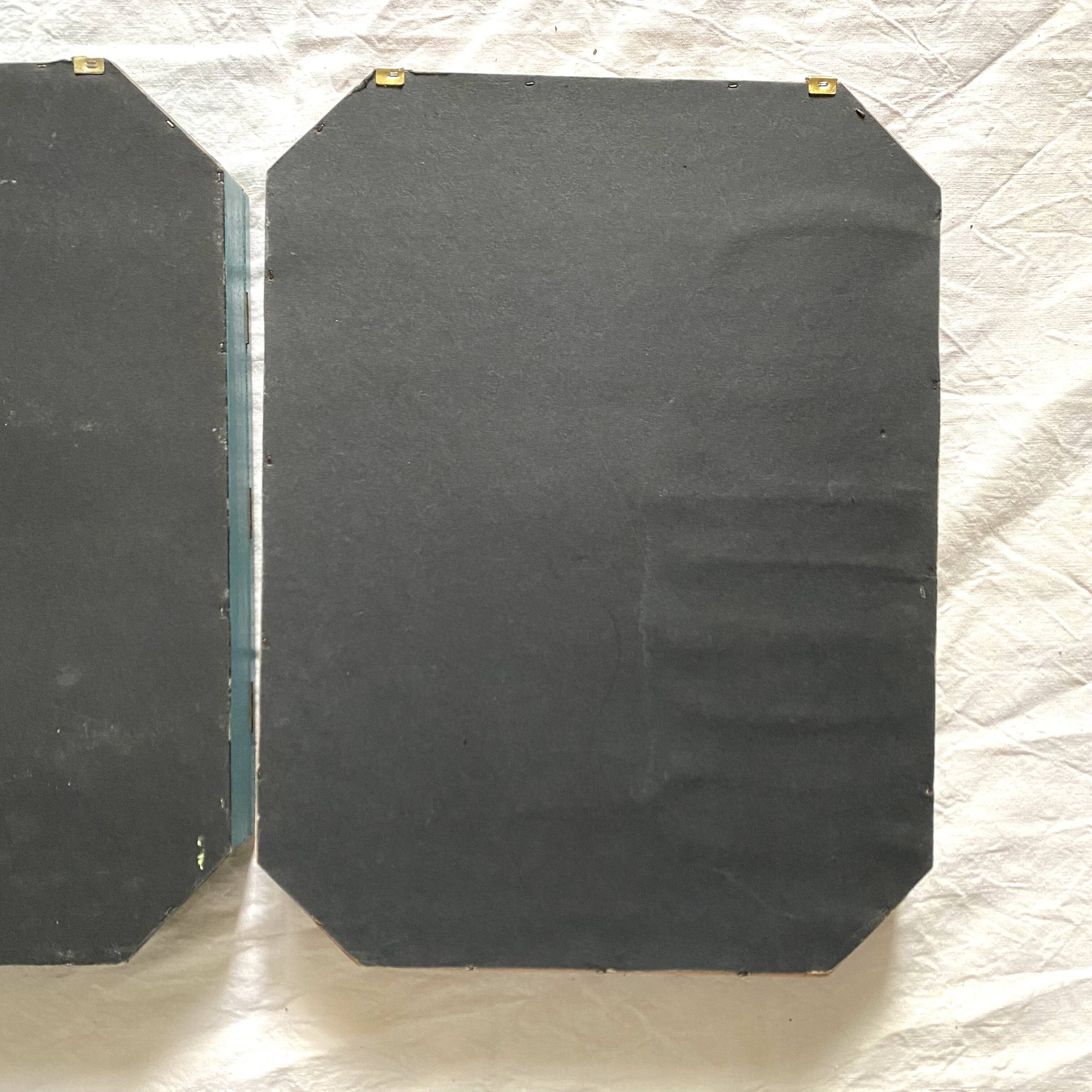 Vintage wall display cases