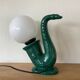 1980s Saxophone Lamp Vintage Ceramic Globe Jazz
