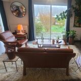 Vintage Sofa and Armchair by Poul Jeppesens Møbelfabrik, Denmark, 1960s,