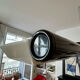 Lampadaire Guzzini "Mattonella", base en marbre Mondrago, 1970