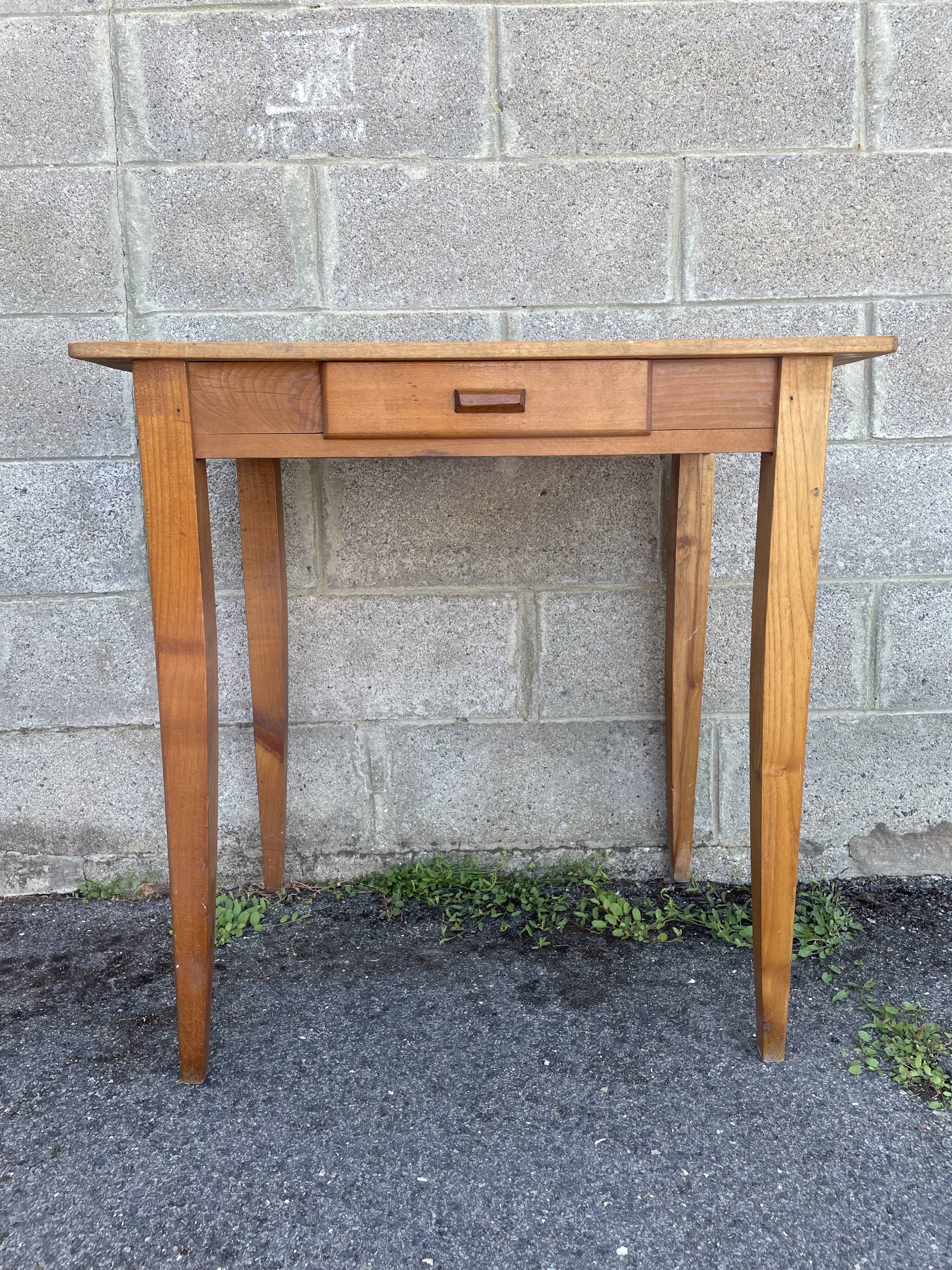 1950s oak side table