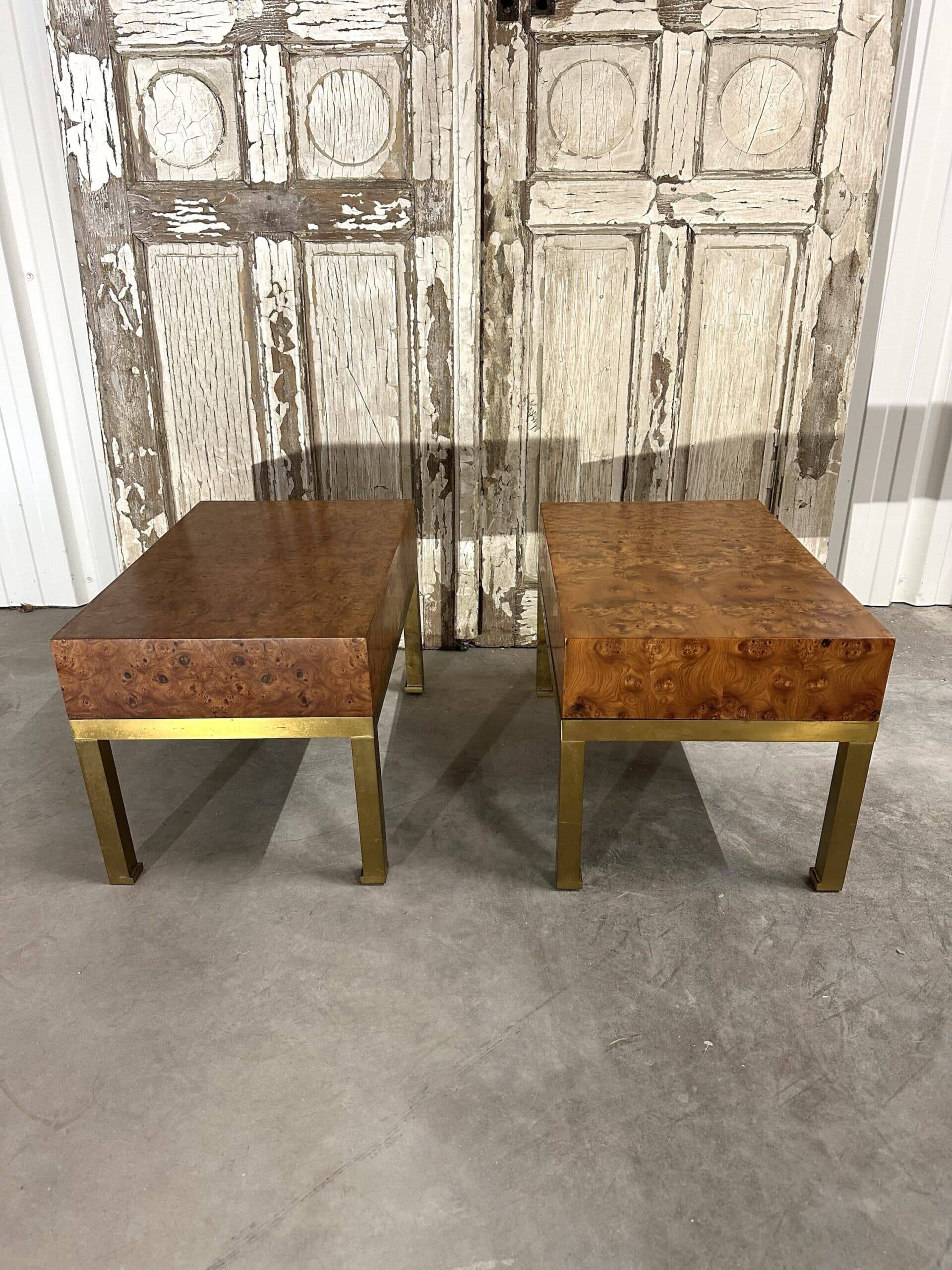 Pair of bedside tables serving as end tables by Guy Lefèvre for Maison JANSEN 1970s