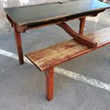 Pupitre vintage mid-century bureau d'écolier
