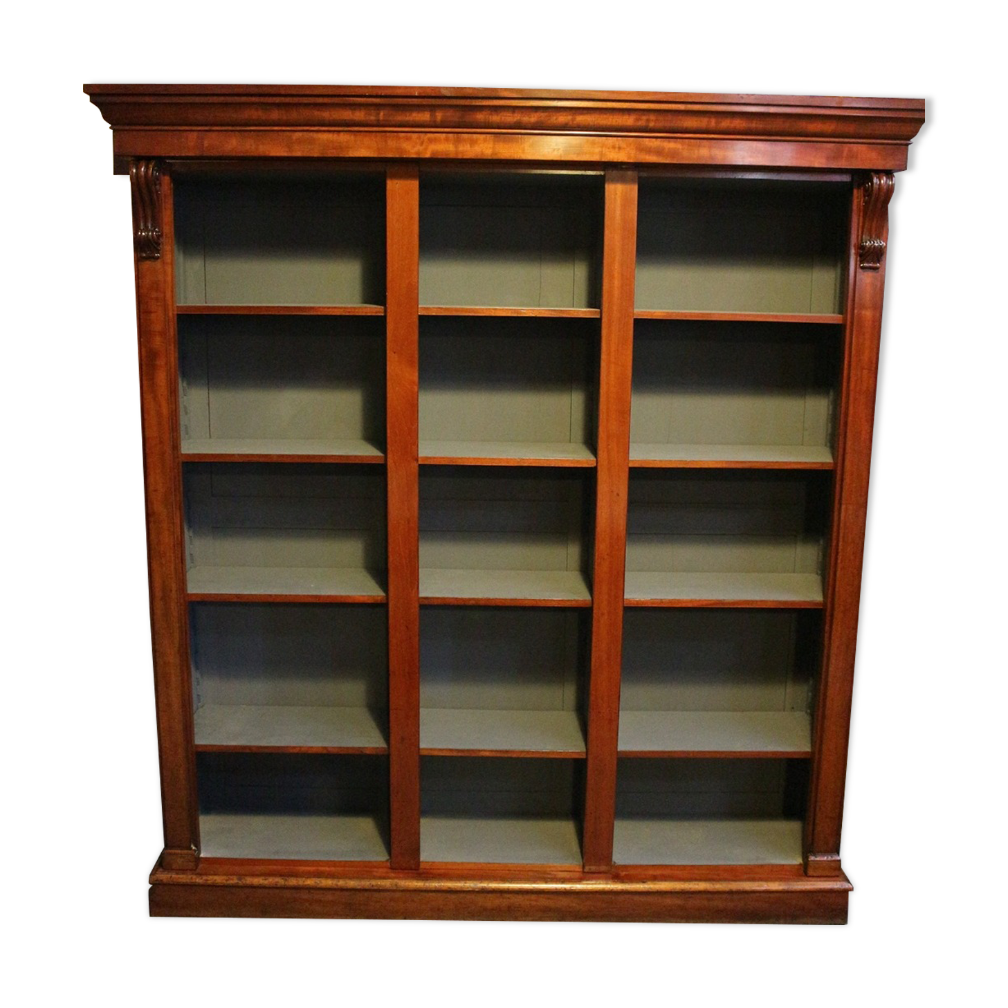 antique open bookcase
