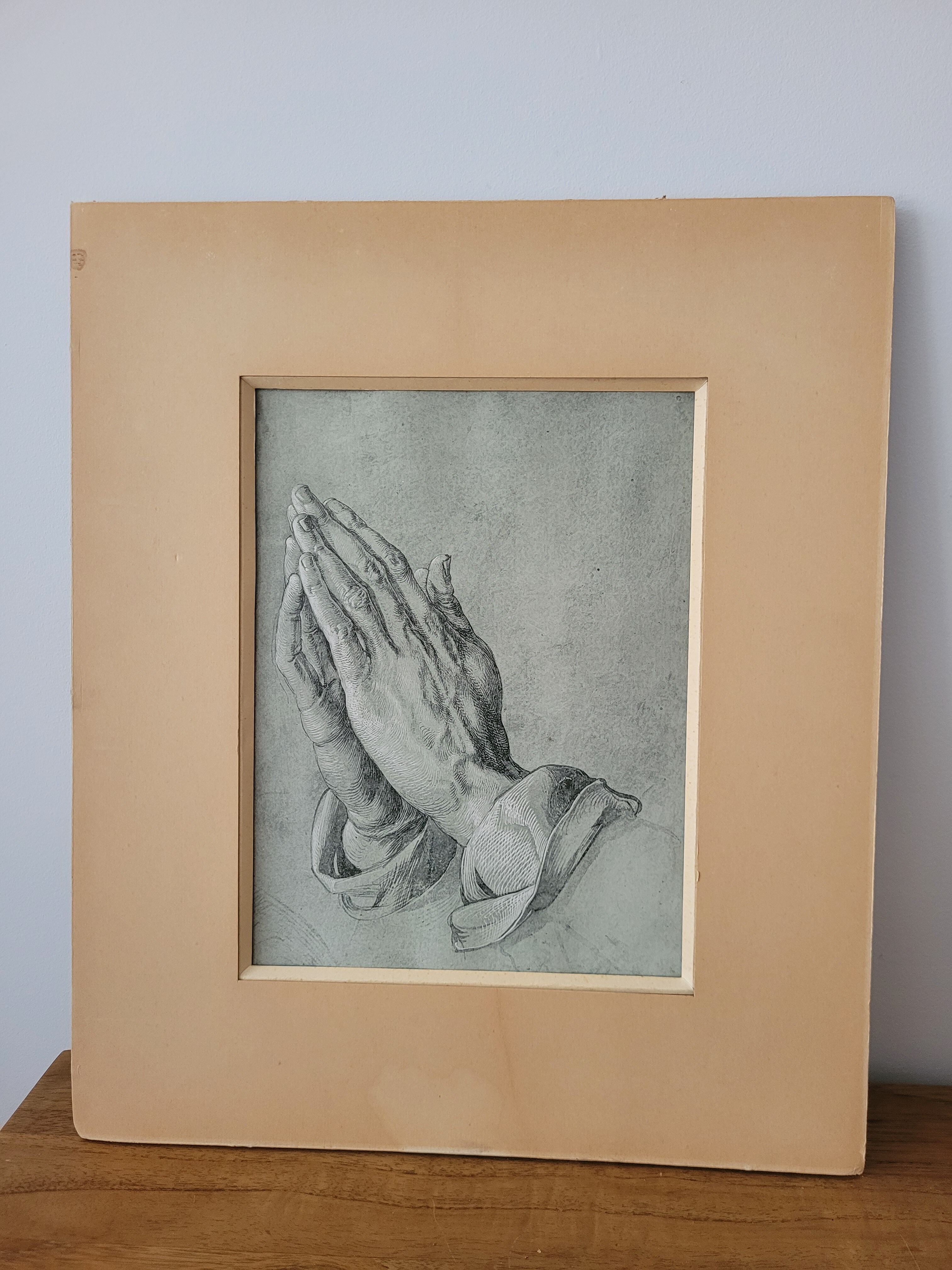 Illustration prints hands in prayer