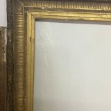 Set of 3 period frames in wood and gilded stucco