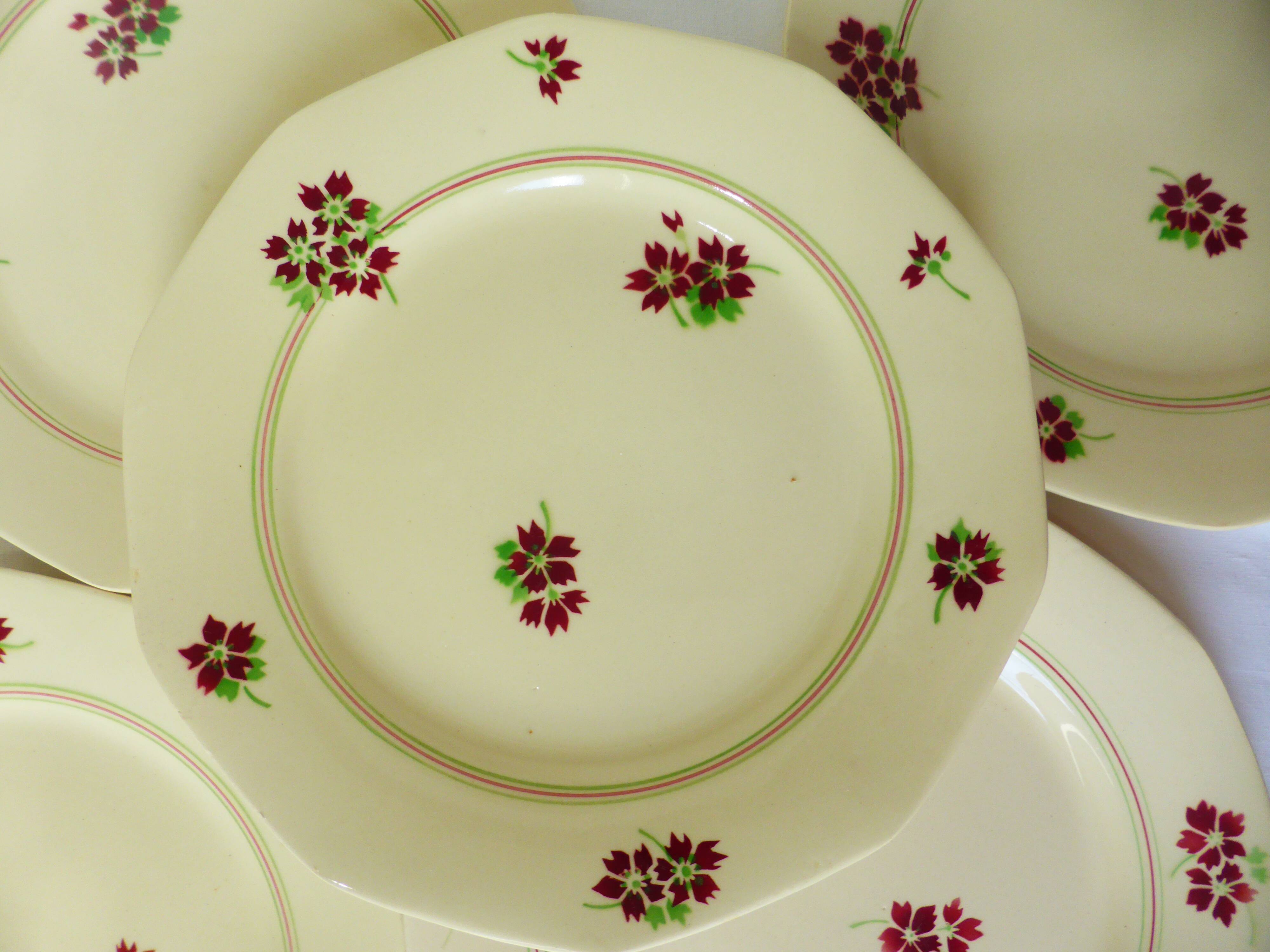 5 flat plates from the Moulin des Loups and Hamage model Paul 220539
