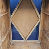Ancien comptoir de boutiquier en teck birman