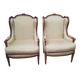 Pair of wingback armchairs in Louis XVI style