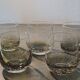 Set of 5 smoked bubble bottom glasses
