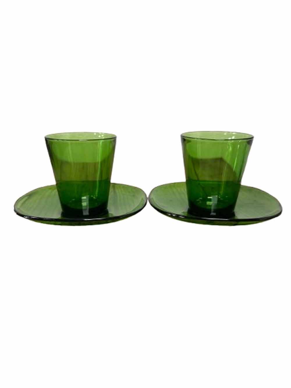 Vereco glasses / verrines with saucers