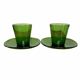 Vereco glasses / verrines with saucers
