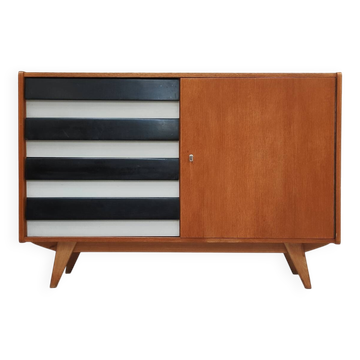 U-458 black and white sideboard by Jiri Jiroutek for Interier Praha
