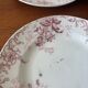 Set of 6 antique red Terre de Fer plates St Amand Hamage model