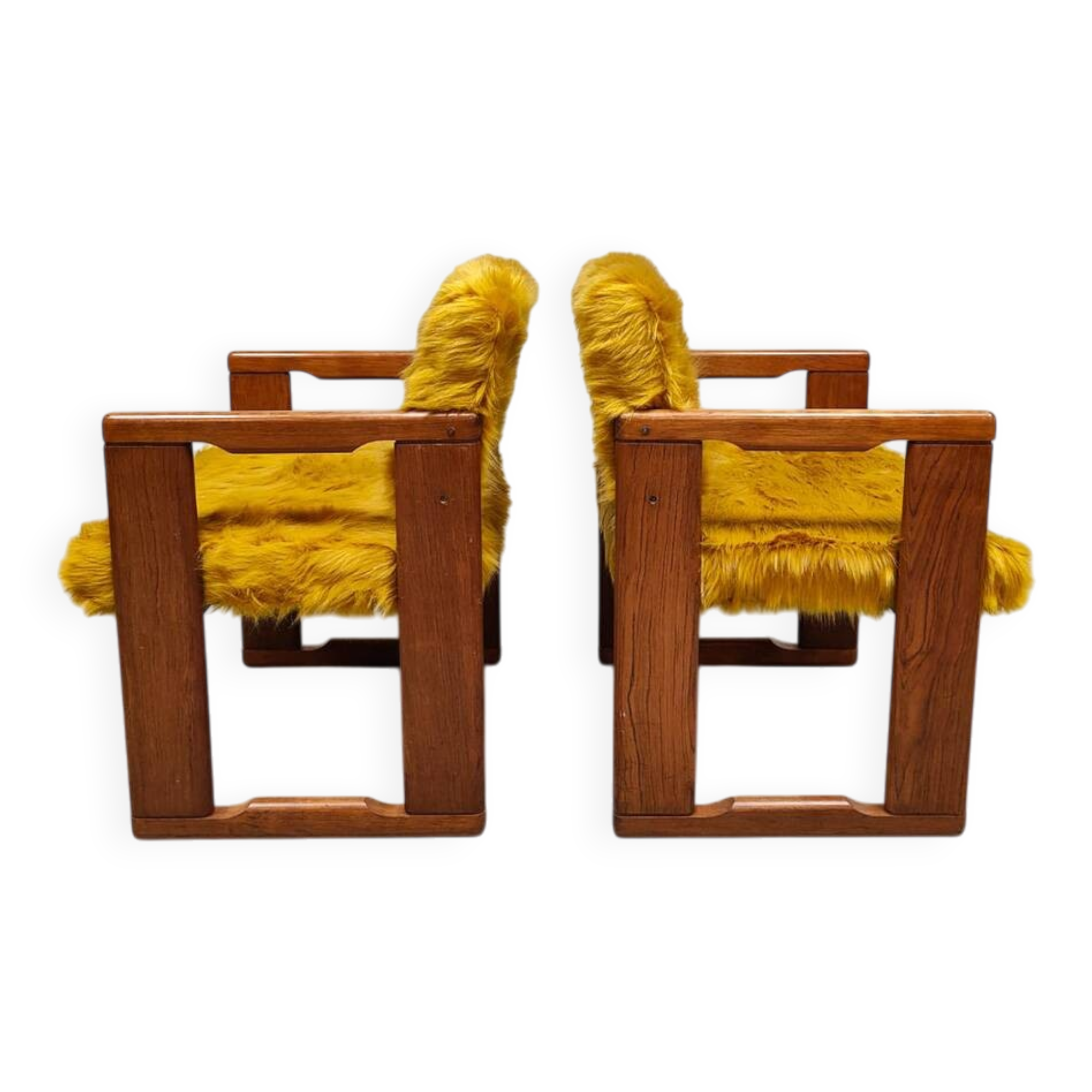 Italian vintage dining chairs 'Fluffy' Tobia & Afra Scarpa