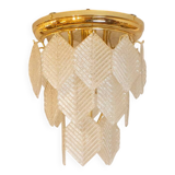 Murano Glass Chandelier with Hexagonal Leafs, Italy, 1960s