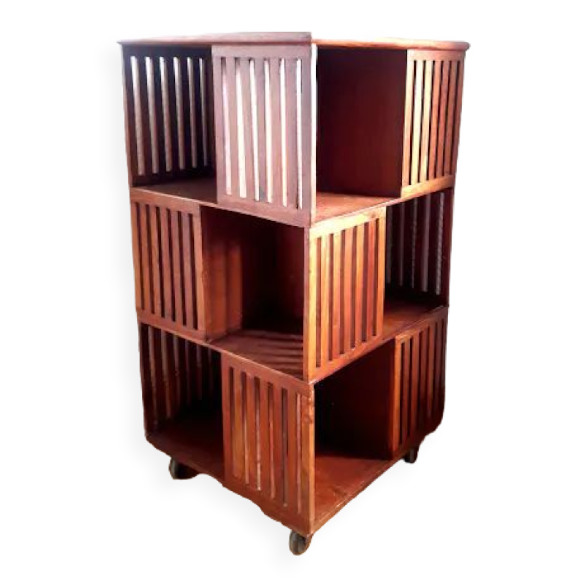 Danish teak revolving library 1960