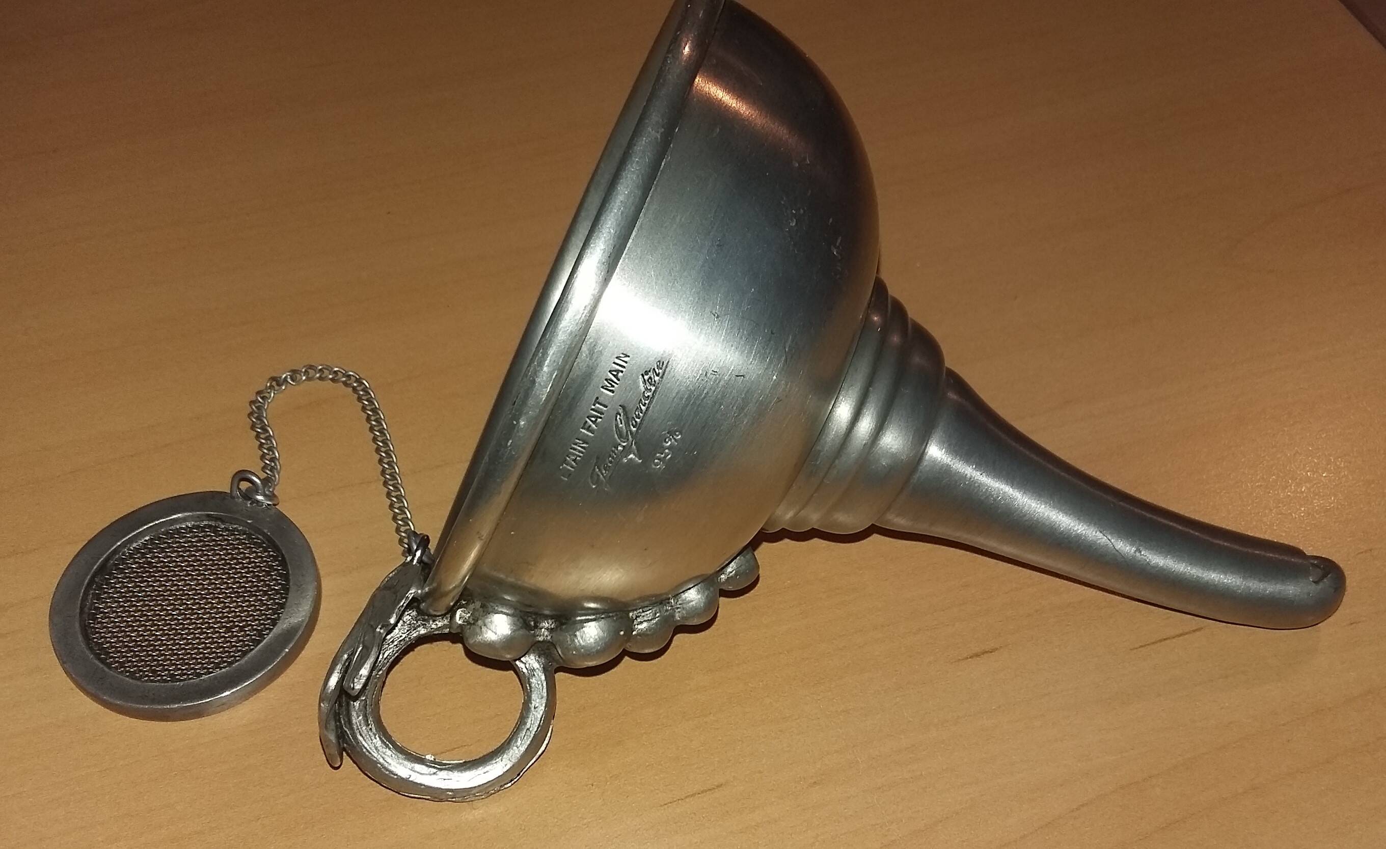 Jean goardere pewter wine funnel 95% handmade