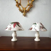 Pair of vintage alabaster lamps