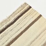 5x7 Kilim Beige & Cream Striped Kilim Rug, 161x211Cm