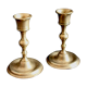 Pair of brass candle holders