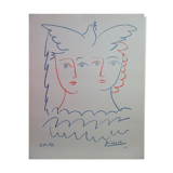 Pablo Picasso: Couple with a Dove - Signed Lithograph