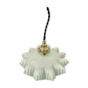 Vintage green opaline pendant light