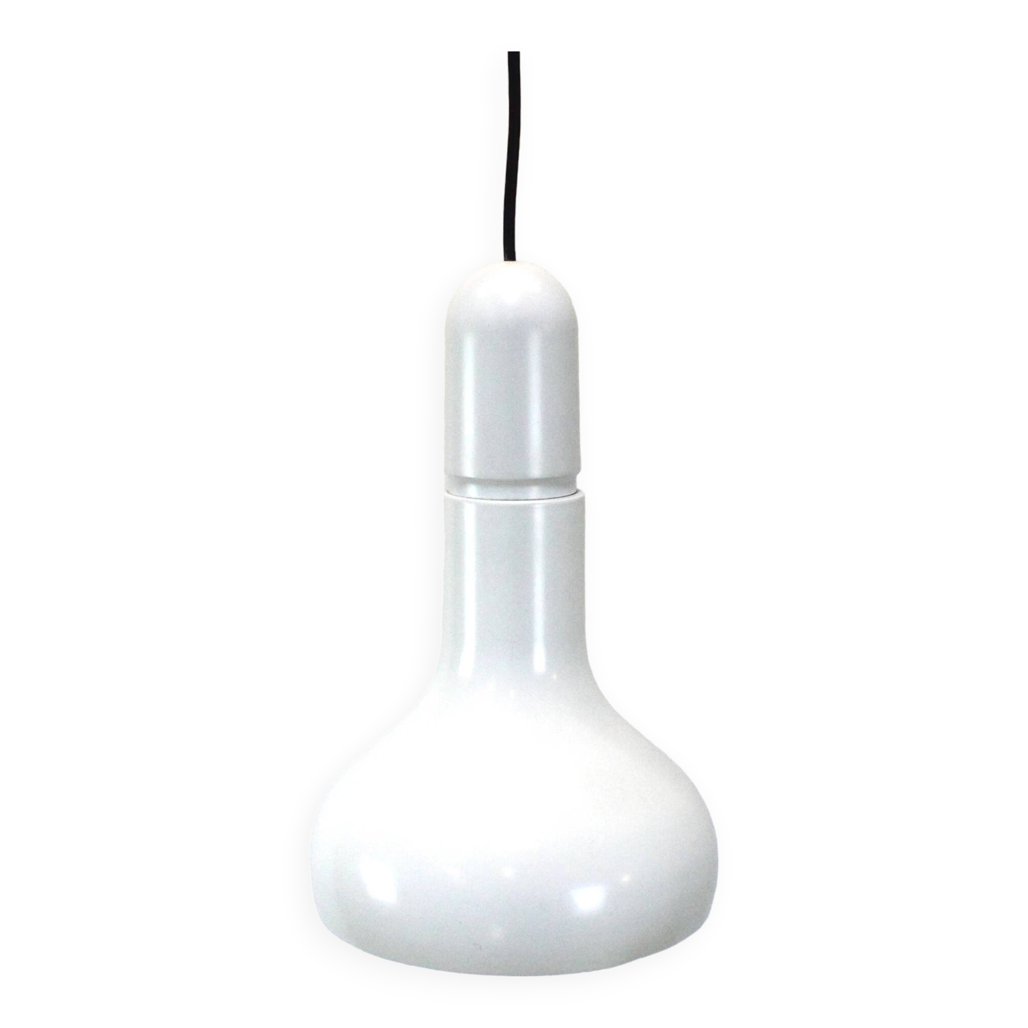 Vintage lacquered aluminum pendant light by Staff Leuchten 1970s