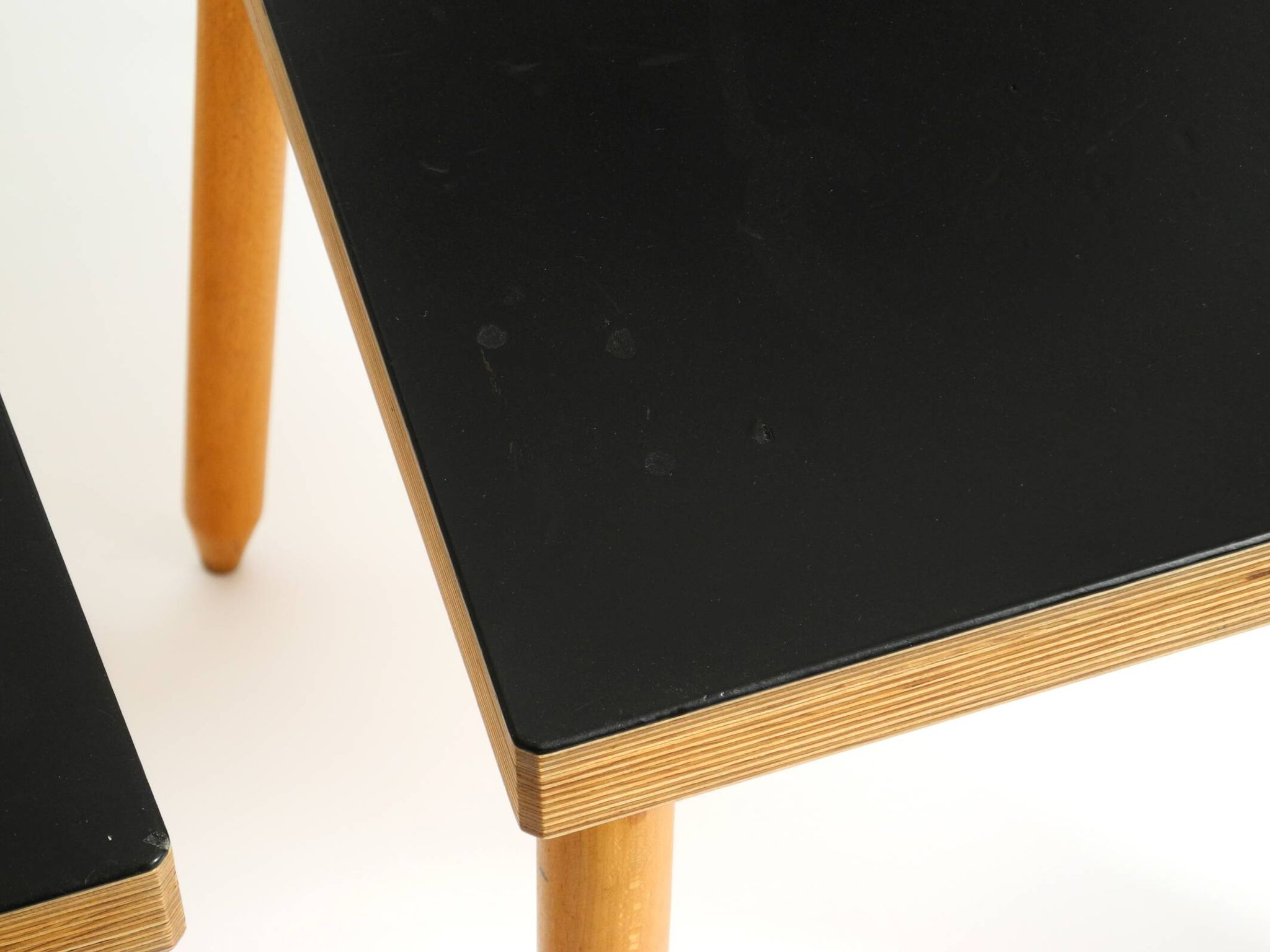 Two rare demountable plywood chairs by Axel Kufus model Stöcke for Atoll