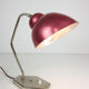 Lampes de table dorée et rouge du milieu du siècle, ensemble de 2