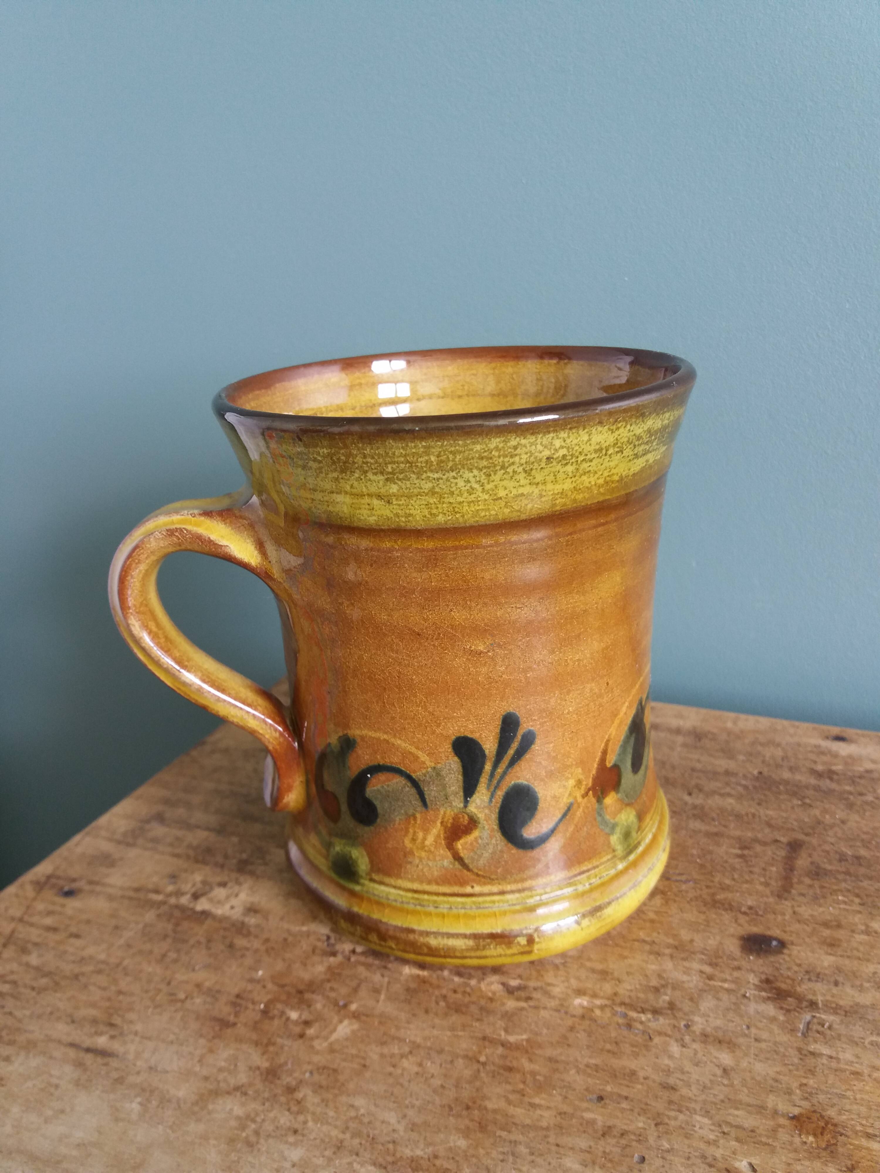 Handmade terracotta mug cup
