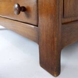 Brutalist Massive Oak chest of drawers - 1960s
