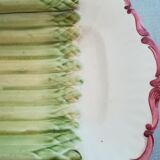 Plat à asperges barbotine Sarreguemines
