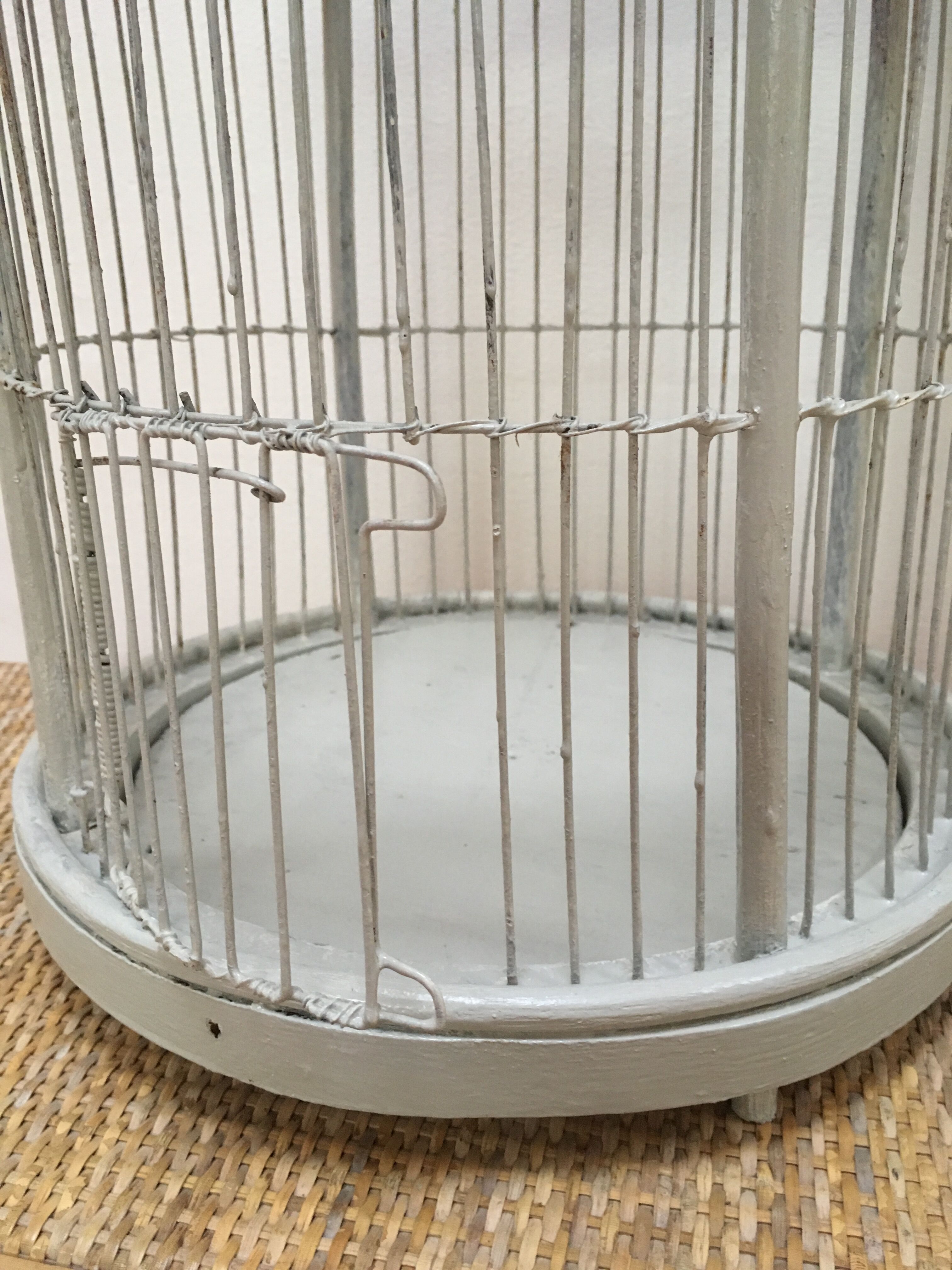 Vintage wooden birdcage H67cm