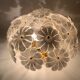 Murano glass flower italian ceiling lamp , 1970’s