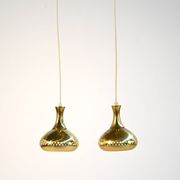 Pair of pendant lamps attributable to Hans-Agne Jakobsson for Markaryd, 195