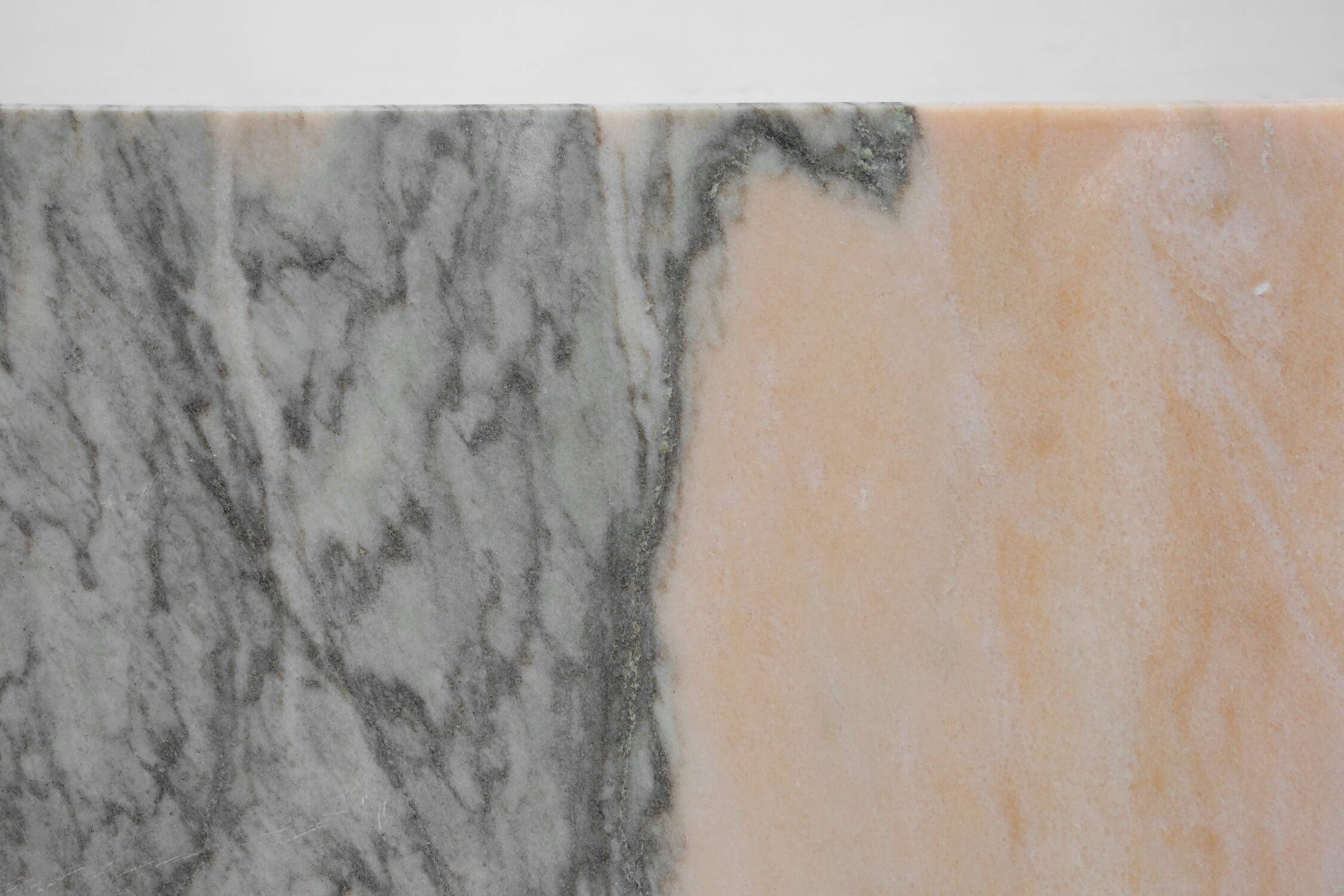 Large marble planter in pink marble, Belgium ca. 1980