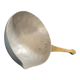 Large and rare Sicilian spoon in aluminum and brass