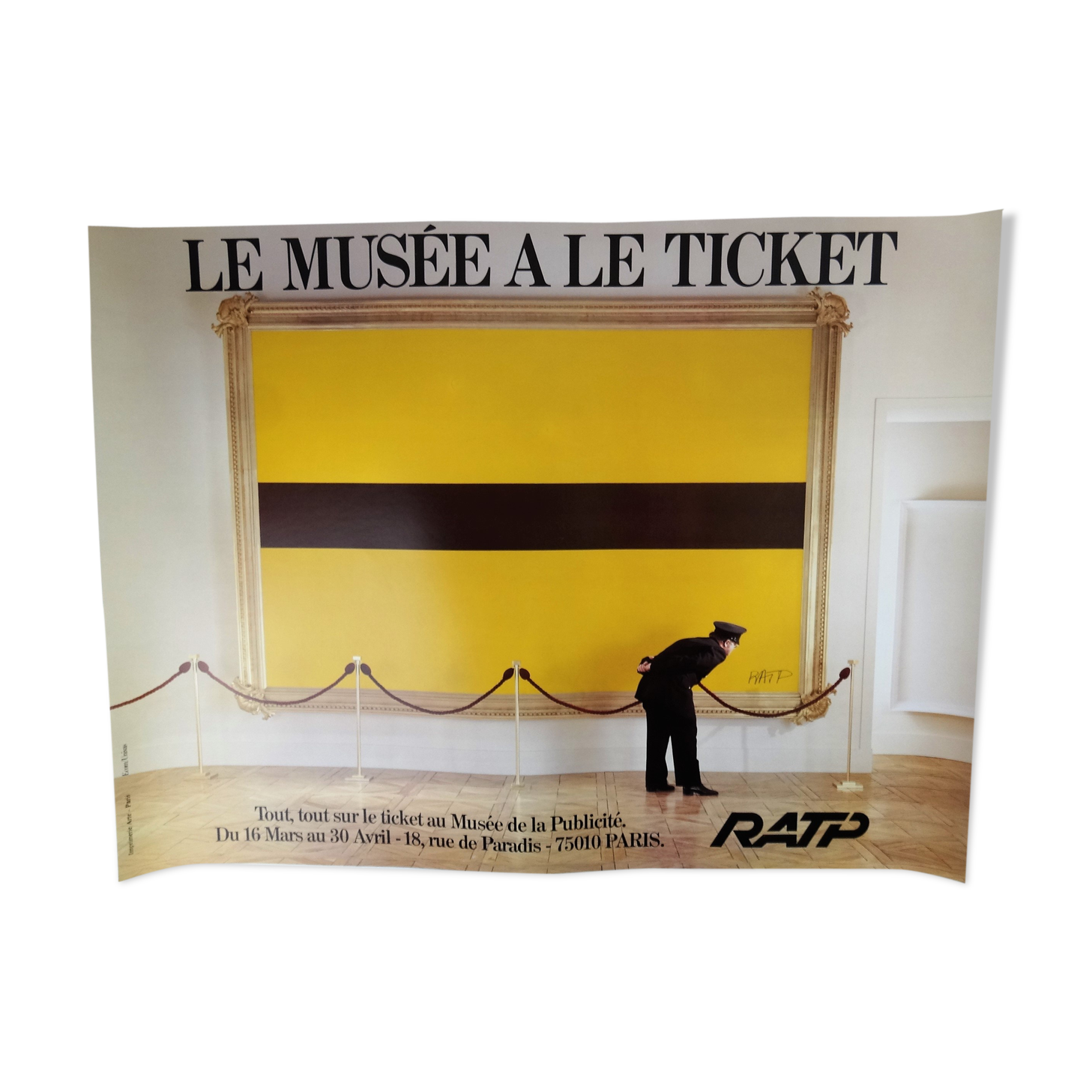 The museum has the ratp ticket poster
