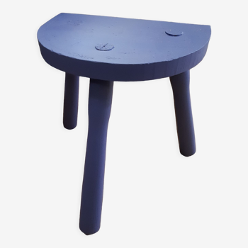 Brutalist blue majorelle low stool