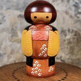 Sosaku Kokeshi colorée par Bitoku, Japon, 1970s