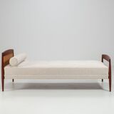 Scandinavian daybed in teak and cane Denmark 1960