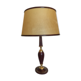 Leather-wrapped foot office or lounge lamp